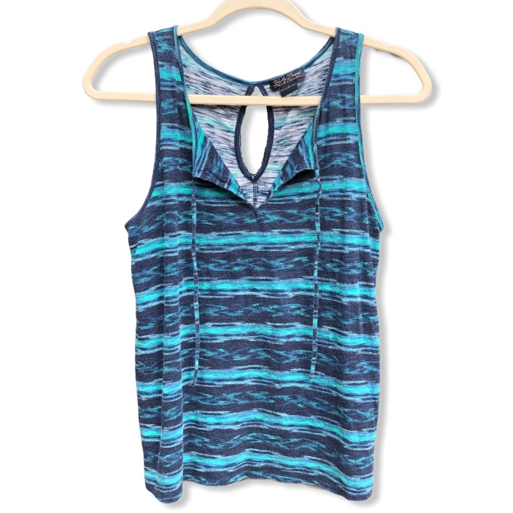 LUCKY BRAND Boho Blue Stripe Tank Size Woman’s Small